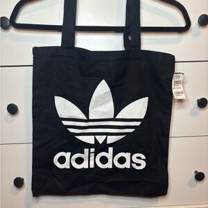 Adidas Black and White Logo Tote